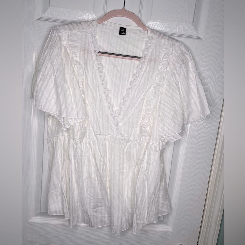 SHEIN white top size 2x